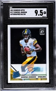 2019 Donruss Optic #177 Diontae Johnson Steelers Rookie Auto /150 SGC 9.5 Mint+ - Picture 1 of 2