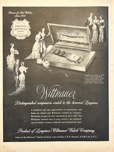 Vtg Longines Wittnauer Watch Company Print Ad Distinguished Companion Watches - Picture 1 of 1
