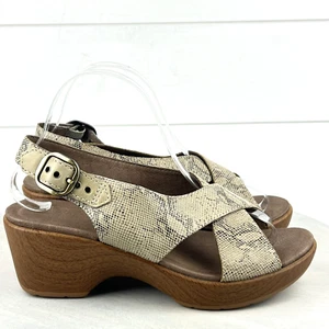 Dansko Jacinda Leather Crossover Slingback Sandals Womens US 7.5-8 EU 38 - Picture 1 of 10