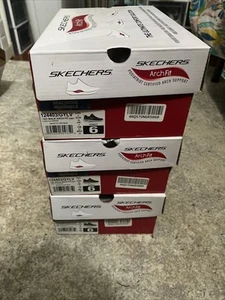 Skechers Womens Go Walk Arch Fit Unify 124403 Gray Running Shoes Sneakers Size 6 - Picture 1 of 7
