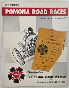 Tercera Pomona Road Race 1957 con paso de boxeo "rara" (hermosa) - Imagen 1 de 9
