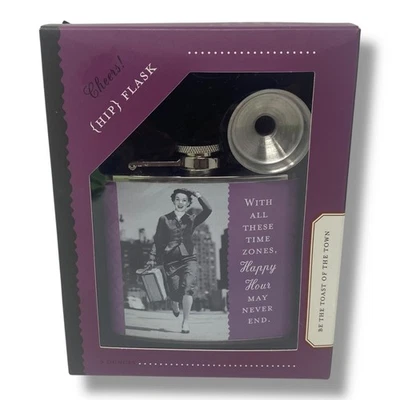 Frasco de cadera Shannon Martin de 5 onzas ingenioso dulce retro divertido regalo NUEVO SELLADO Foto 1 de 4