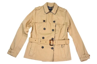 Chaqueta de trinchera Barbour Sycamore para mujer vestido marfil tartán cinturón Inglaterra talla 12 Foto 1 de 4