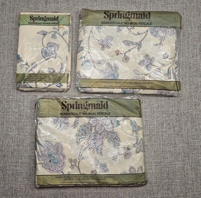 Juego de sábanas dobles Springmaid Wondercale de colección fundas de almohada florales poliéster sin hierro Foto 1 de 4