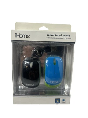 iHome Optical Travel Mouse 2013 Interchangeable Faceplates Retractable Cord Mini - Image 1 of 4