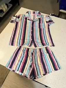 Christian Siriano Mujer Rayas Pijama Set Multicolor Talla S - Imagen 1 de 12