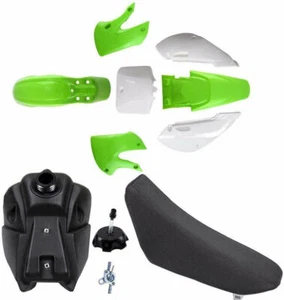 Plastic fenders+Fuel Tank+Seat For KLX110 KX65 Suzuki DRZ110 RM65 Pit Dirt Bike - Picture 1 of 9