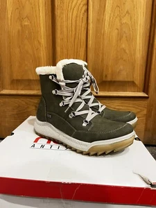 Rieker Waterproof Fur Lined Hiking Boots in Kharki Size Uk 6