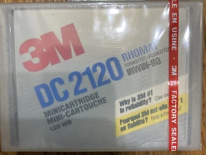 3M Mini Datenkassette 5er Pack DC2120 formatiert 120MB neu werkseitig versiegelt - Bild 1 von 2