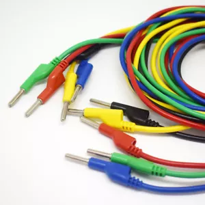 1pc 3M Silicone High Voltage Dual 4mm Banana Plug Test Leads Cable 5 Colors - Picture 1 of 8