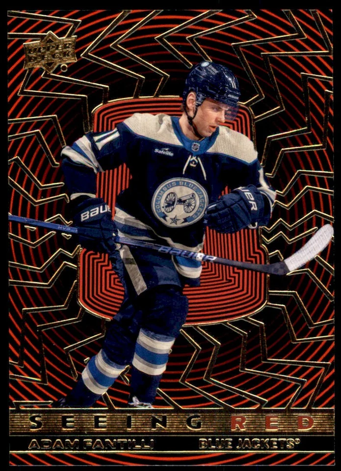 2023-24 Upper Deck Extended Series Seeing Red Gold Adam Fantilli #SR96 - Image 1 of 2