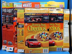 VINTAGE 5 pcs DIE-CAST NASCAR W BOX NO CEREAL ELLIOTT PETTY ATWOOD 1:64 NRFP - Picture 1 of 5