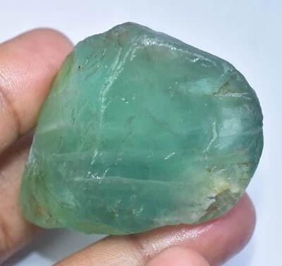 Muestra de fluorita verde natural sin tratar 355,00 CT faceta suelta áspera Foto 1 de 4