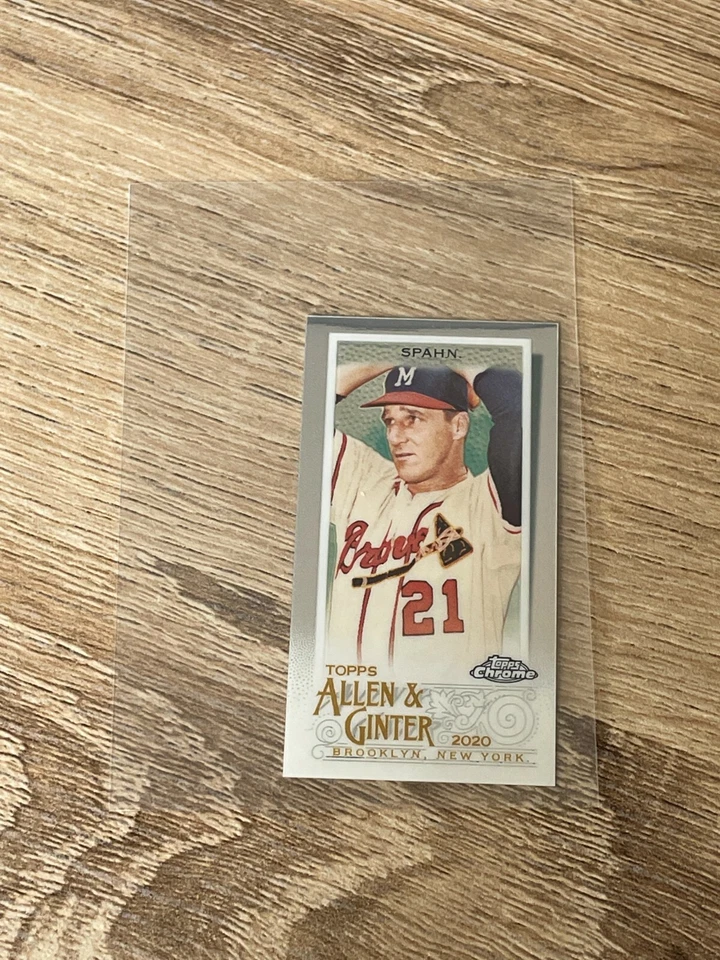 2020 Topps Allen and Ginter Chrome Mini #144 Warren Spahn Braves - Image 1 of 1