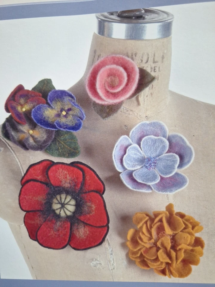 Flowers Needle Felted Indygo Junction IL750 Craft Sewing Pattern McCAULEY Floral - Image 1 of 4