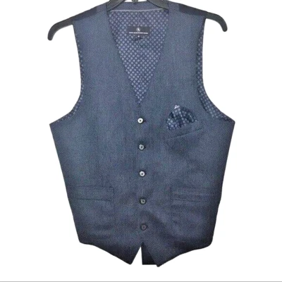 $125 HART SCHAFFNER MARX MEN'S WOOL BLEND DRESS VEST, NAVY, SIZE S - Image 1 of 4