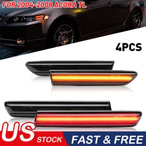 Para Acura TL 2004-2008 4 piezas de lente frontal trasera guardabarros marcador lateral luces ahumadas - Imagen 1 de 14