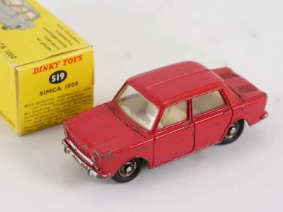 Dinky Toys F N.519 Simca 1000 Rosso IN Scatola 1/43 - Immagine 1 di 4