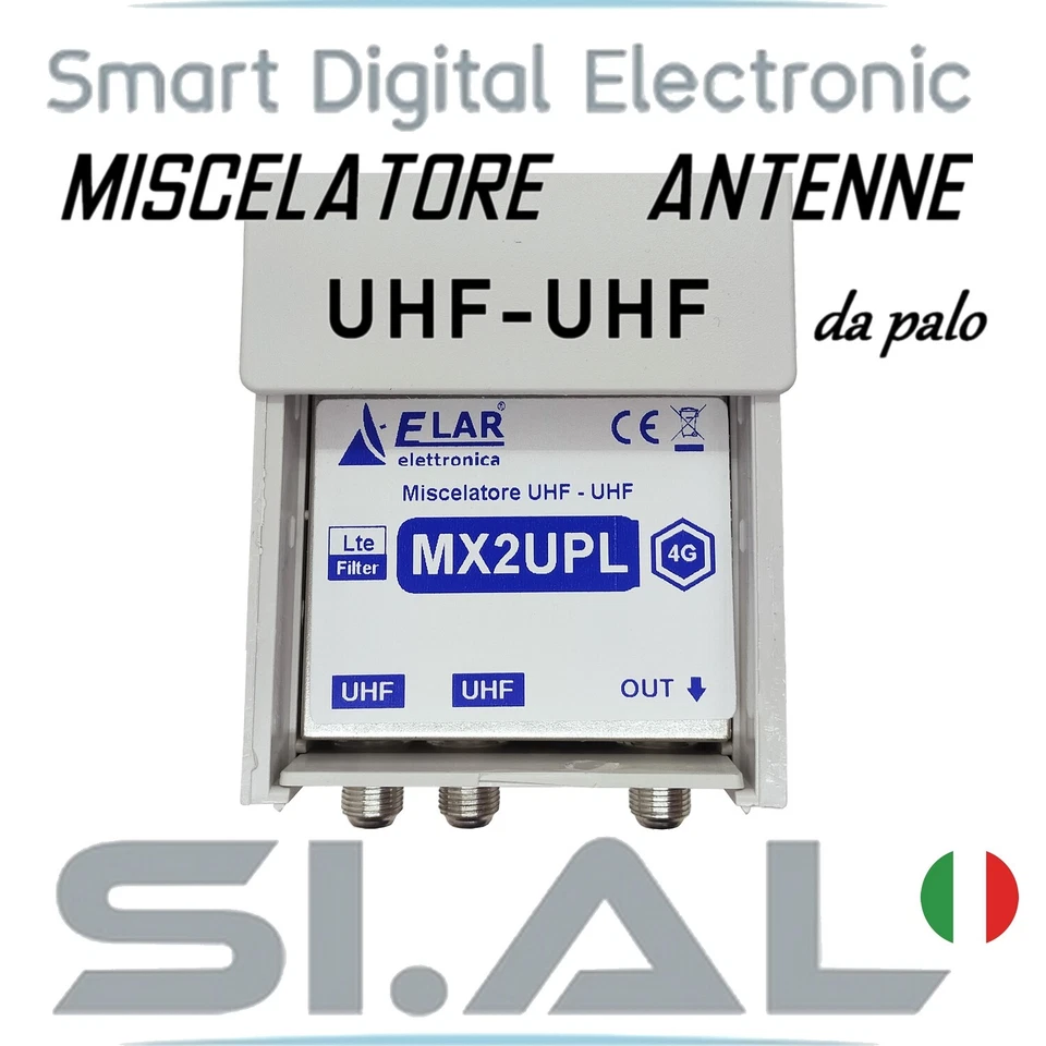 Miscelatore  2 antenne UHF due ingressi 1 uscita filtro LTE con DC - Immagine 1 di 3