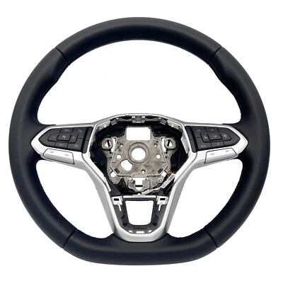 Original VW leather multifunction steering wheel Golf 8 Tiguan Jetta 5H0419089HS VDH new - Image 1 of 4