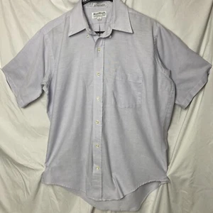 Royal Knight Herren Vintage Größe 16 Large halbarm Button-Down blau Hemd  - Bild 1 von 4