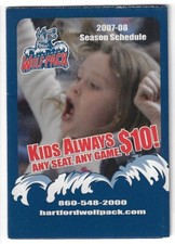 2007-08 Hartford Wolf Pack AHL Hockey Schedule !!! Geico