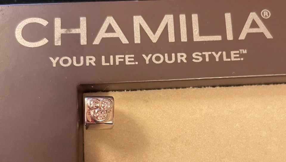 Dije de plata esterlina Chamilia gema de Disney Mickey rosa circonita cúbica dis-500D Foto 1 de 1