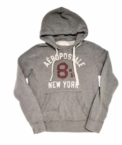 Sudadera con Capucha Aeropostale Y2K Calle 8 Nueva York Gris 2013 Para Hombres M Acadamia - Imagen 1 de 4