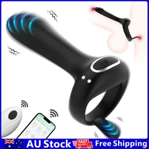 Penis Vibrator APP Remote Control Cock Ring Stimulator Delay Ejaculation Sex Toy - Picture 1 of 17