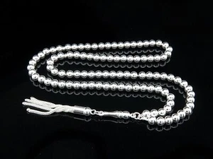 925 pure sterling silver 99 beads Islamic Prayer Beads Misbaha Tasbih 501126 - Picture 1 of 10