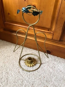 Gold Metal Angel Candle Holder Christmas Decor Holiday - Picture 1 of 4