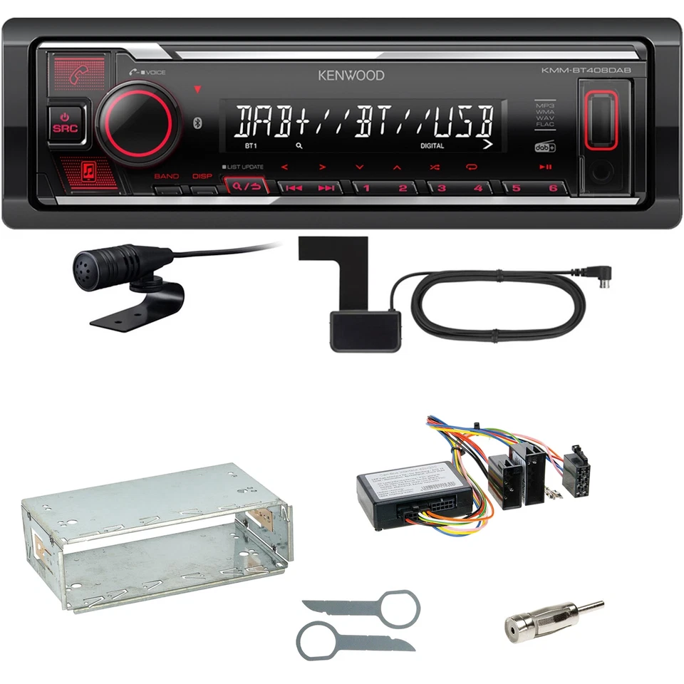 Kenwood KMM-BT408DAB 1-DIN Autoradio DAB USB BT Android Rot