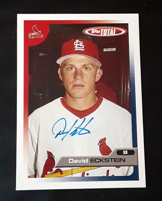 大卫·埃克斯坦红雀队短裤签名亲笔签名 2005 年棒球卡 — 第 1/2 张图片