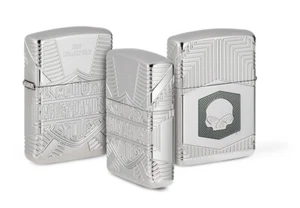 GENUINE Zippo ARMOR Lighter HARLEY DAVIDSON 2022 COTY HP Chrome MultiCut NEW - Picture 1 of 12