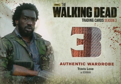 The Walking Dead Season 3, Travis Love (Bowman) Relic Wardrobe Card M43 - Image 1 of 2