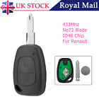 2button Remote Car Key Fob Replacement For Renault Trafic Master Vauxhall Vivaro