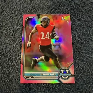 2022 Bowman University Jerome Ford 1st Bowman Pink Refractor RC #71-Browns - Picture 1 of 2