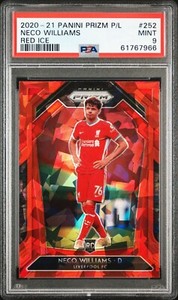 2020 Panini Prizm Premier League #252 Neco Williams Red Ice – PSA MINT 9