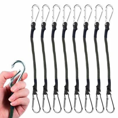 8 Stück Spanngummi 30cm Expander mit Karabinerhaken Spanngurte mit Haken Gepä...