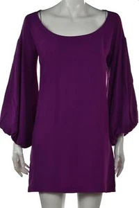 Elizabeth and James Womens Dress Size S Purple Solid Sheath Short 3/4 Sleeve - Picture 1 of 4