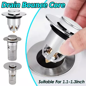 Bathroom Sink Stopper Hair Catcher Pop Up Sink Drain Filter Bathroom 1.1-1.3inch - Picture 1 of 17