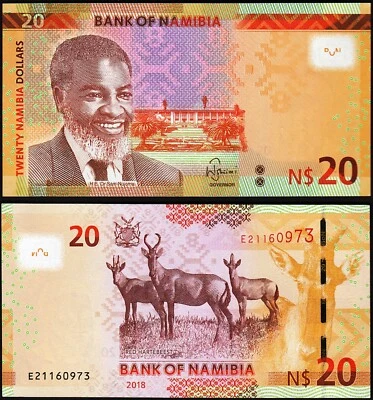 Namibia 20 Dollars, 2018, UNC, P-17 - Image 1 of 3
