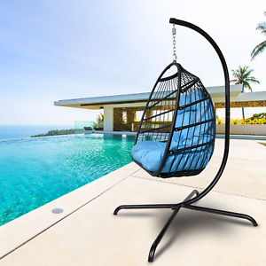 Patio Wicker Hanging Chairs , Swing Hammock Egg Chairs , Indoor Outdoor Rattan