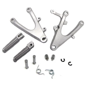 Motorcycle Silver Front Foot Pegs Bracket Fit For Yamaha YZF-R1 2004 2005 2006 - Bild 1 von 5