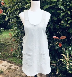 Miss Understood Girls Blue Denim Size 14 Tunic Overall Dress Side Buttons - Picture 1 of 8