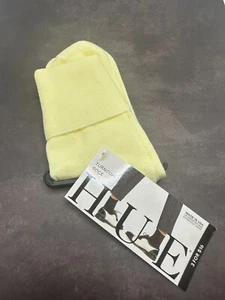Hue Turncuff Sock - One Size - Lemon Ice - NWT - Picture 1 of 3