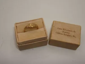 JUGENDSTIL 30ER JAHRE ÄRA P.S. CO. 10K GOLD MIT AKZENT DIAMANT BABY RING! Gr. 2 - Bild 1 von 11