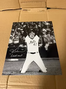 NEW YORK METS Jess Orosco 1986 METS WS CHAMPS SIGNED 8X10 PHOTO Last Out Insc - Picture 1 of 1