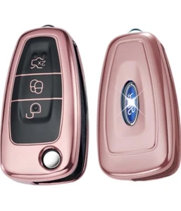 Schlüssel Hülle für Ford Remote Case Mondeo Focus Fiesta Fusion Kuga B Max Pink - Bild 1 von 7
