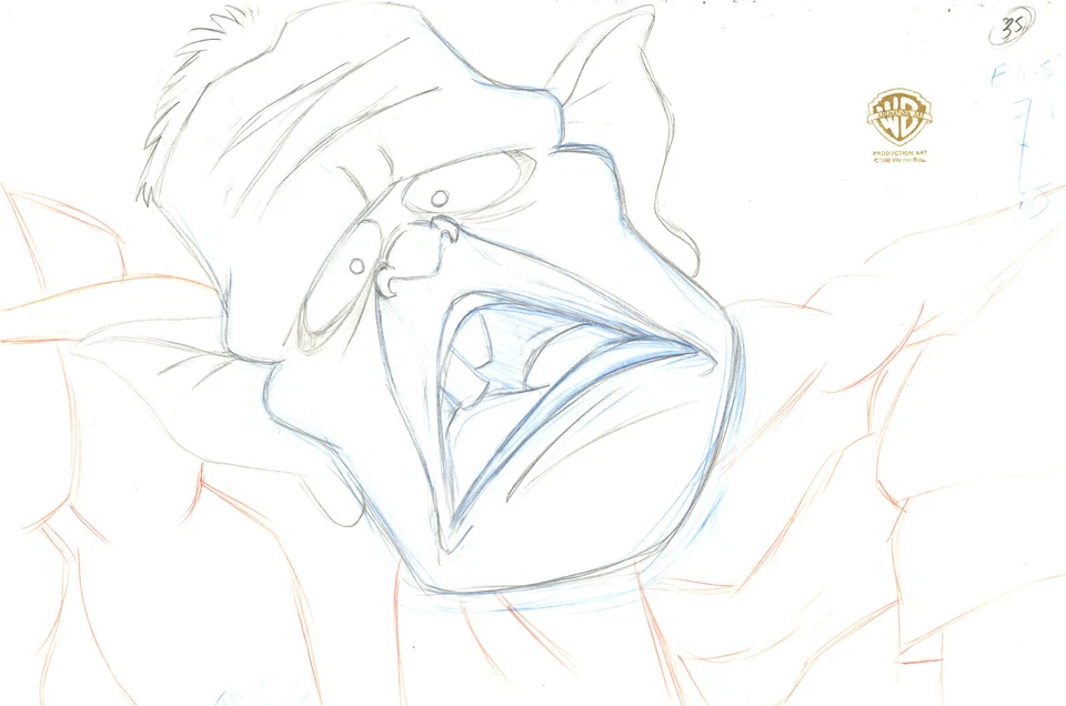 Warner Brothers-Space Jam Original Production Drawing-Monstar Blanco - Image 1 of 1